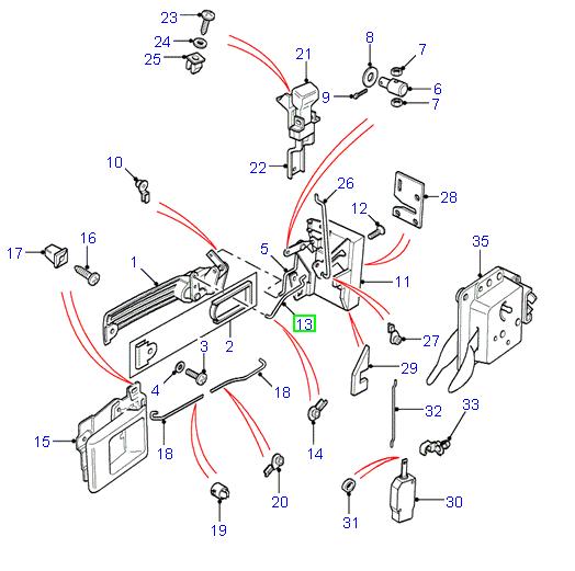 Door Lock Link RH