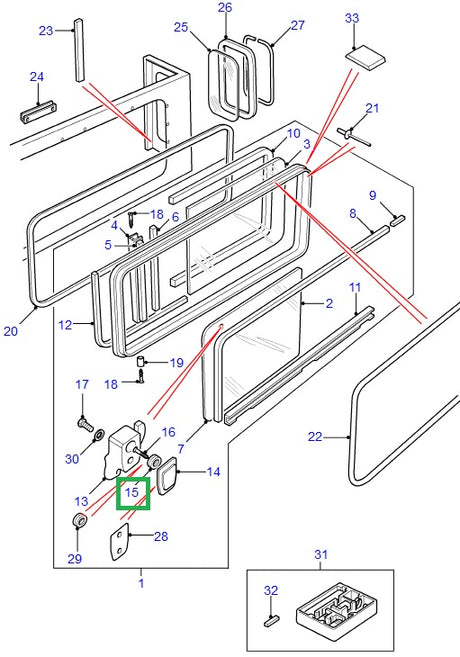 Sliding Side Window Closing Button