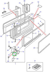 Sliding Side Window Closing Button