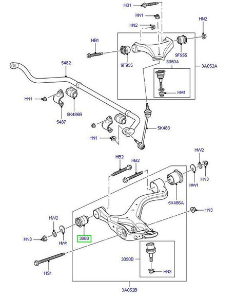 Bush - front suspension arm