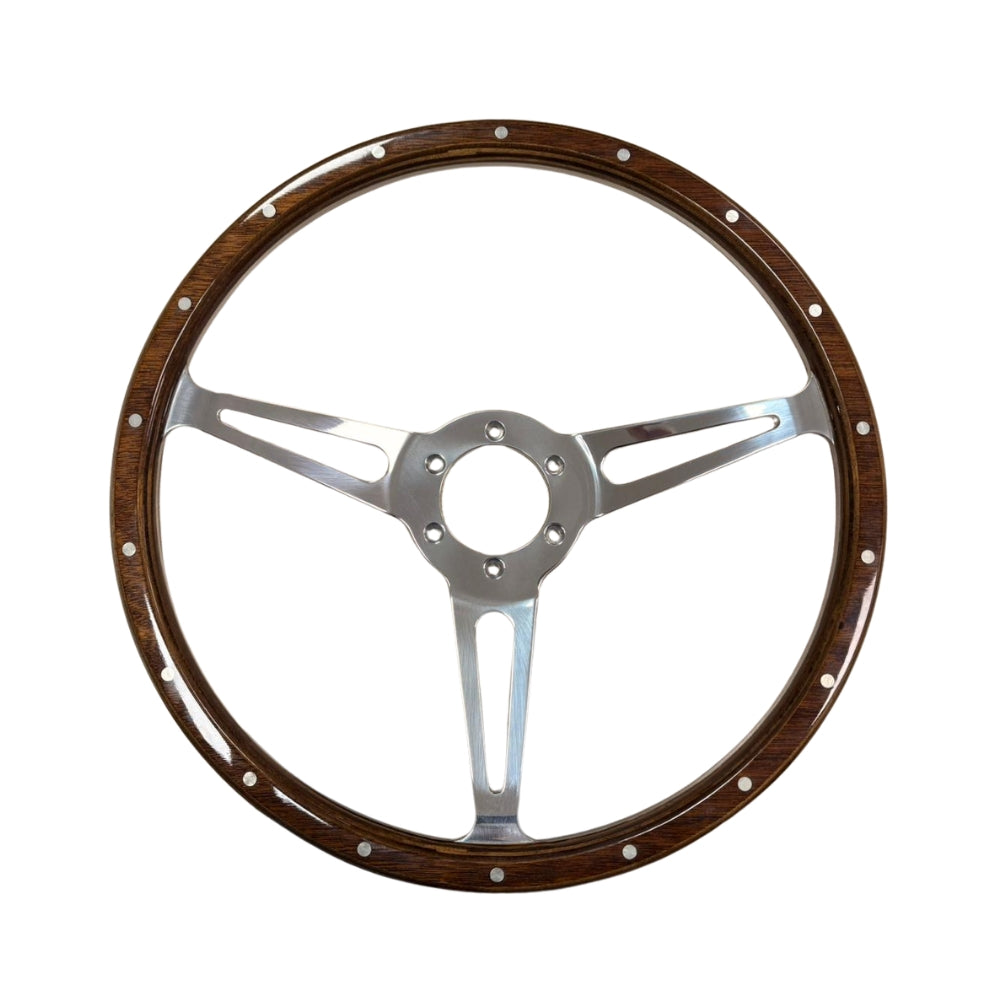 14" Woodrim Steering Wheel - PCD 70mm - MOUNTNEY