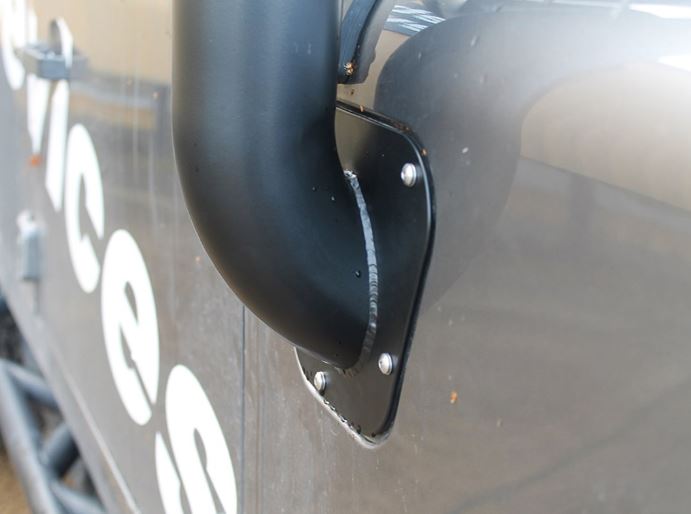 Snorkel for Defender With Exterior Roll Cage - 3" raised air intake head (AG742) is NOT included