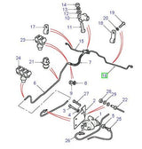 Brake Pipe - LH - No Vented Brake Discs - EUROSPARE