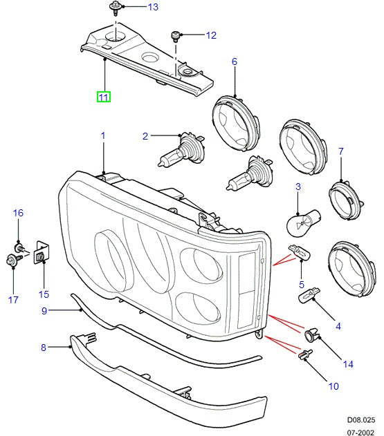 Headlamp Insulation Cover - left