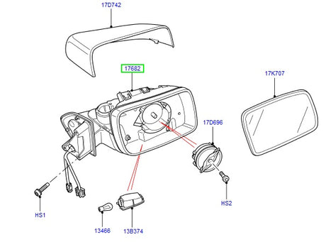 Mirror rear view outer