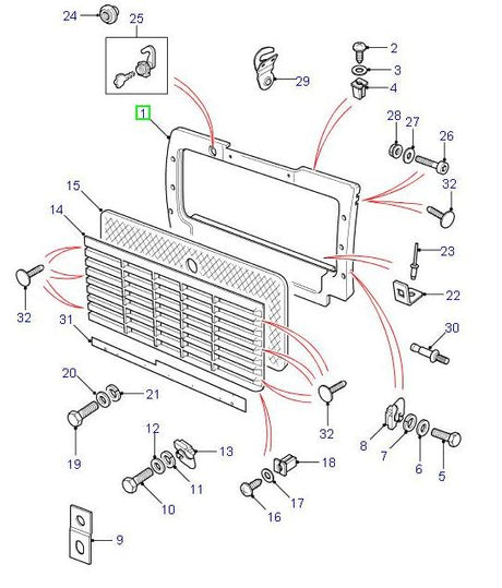 AC Grille Frame Matt Black