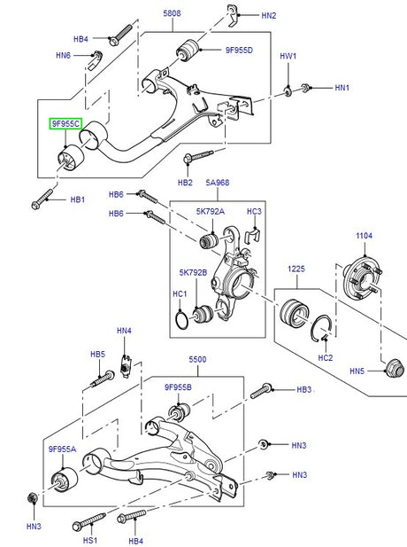 Upper Suspension Arm Front Bush