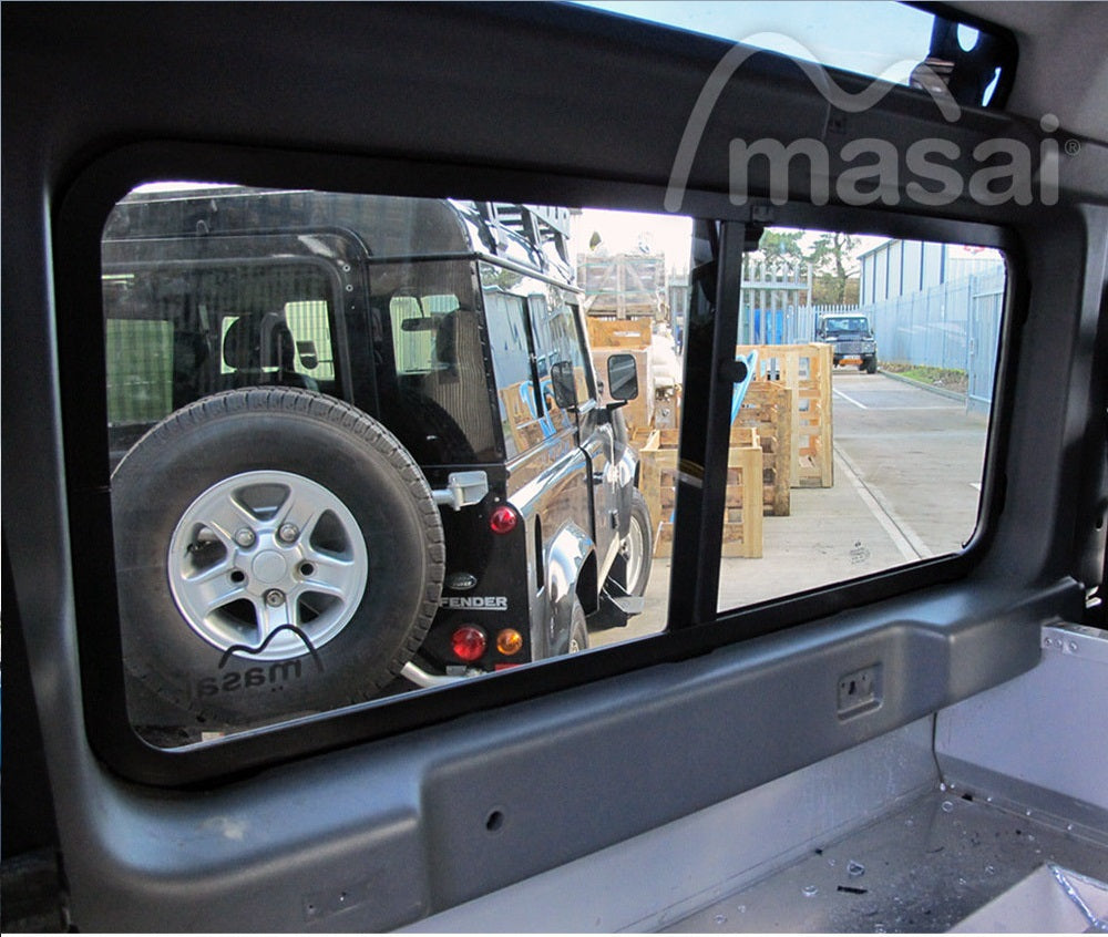 Tinted Sliding Panoramic Windows for Defender 90 - Pair - MASAI