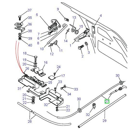Cable Bonnet Release