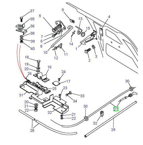 Cable Bonnet Release
