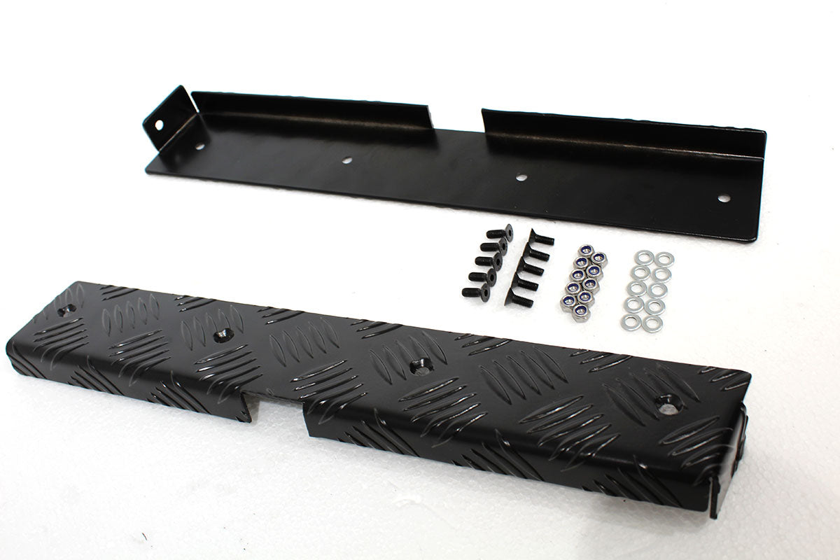 3mm Rear Corner Chequer Plate kit - Black - Pair - 110 Def 2007 On