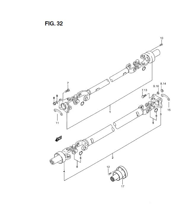 Rear Transmission Flange - SANTANA