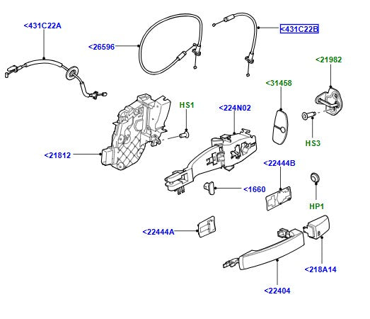 Cable from cylinder to lock