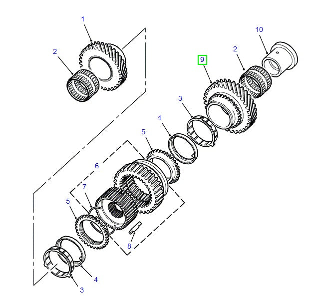 Gear 1st Speed - 32 teeth - Suffix G