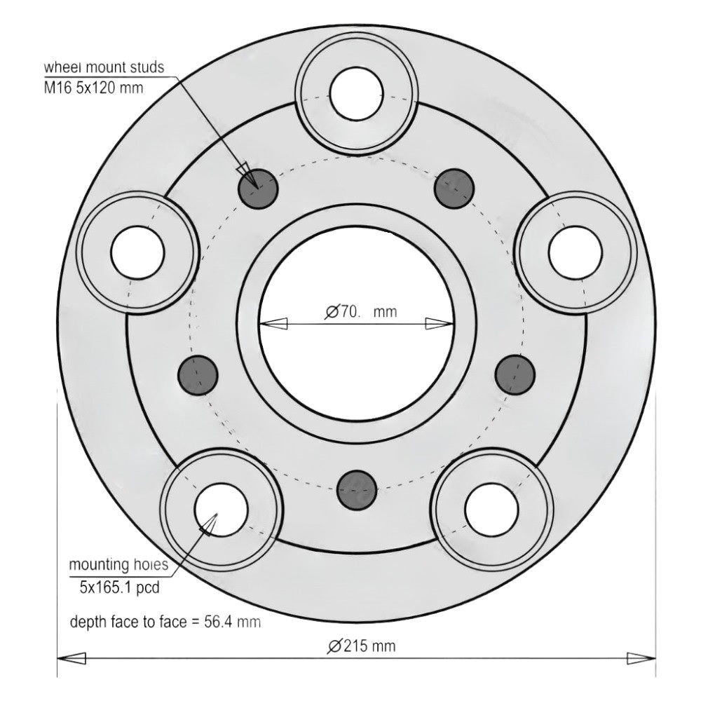 Wheel Adapter — 50 mm Spacer to Fit Range Rover P38 Wheels on Defender / Discovery / Classic - AG PARTS