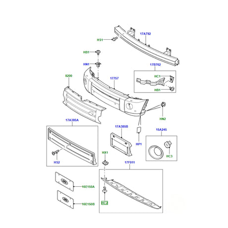 Front Bumper Lower Trim Retaining Clip - Unit Price - GENUINE LAND ROVER
