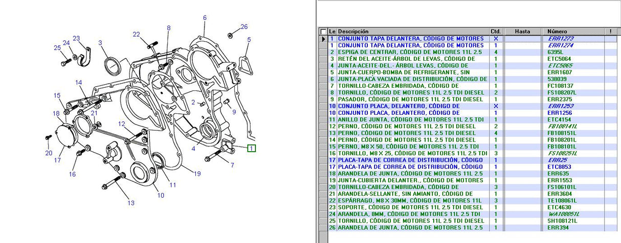 Gasket Front Engine Cover