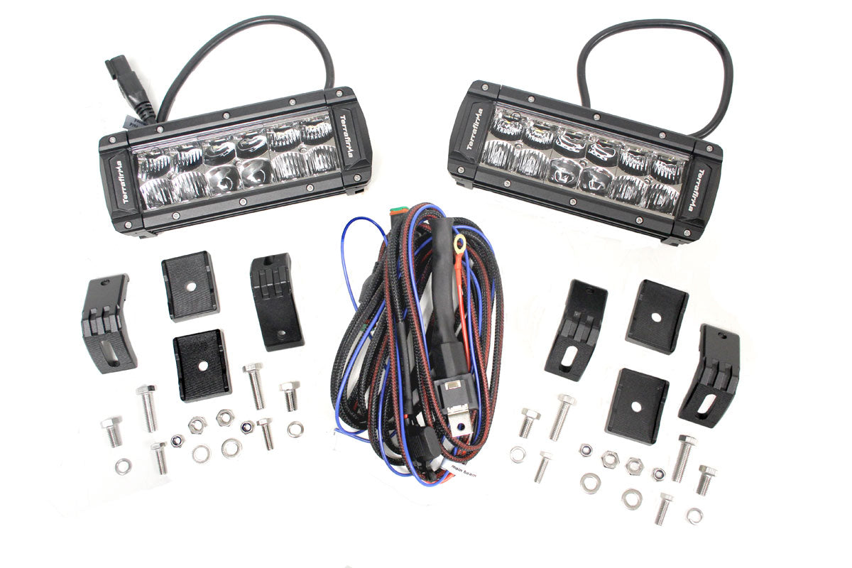 Tf 8" led light bar pair - led- double row - 3240 lumen