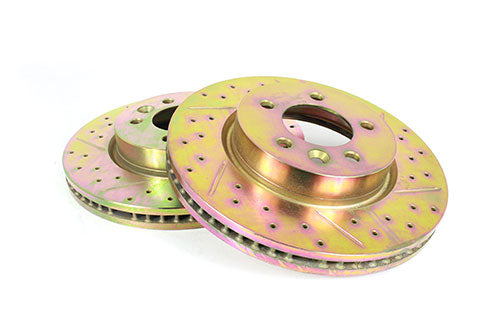 Front Brake Disc Xdrill and Grooved - Pair