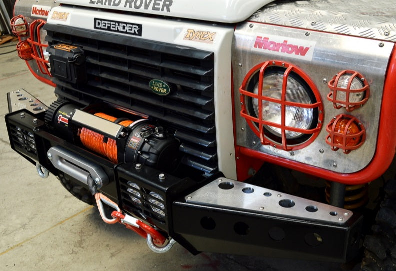 Front squared winch bumper for defender st style - only bumper