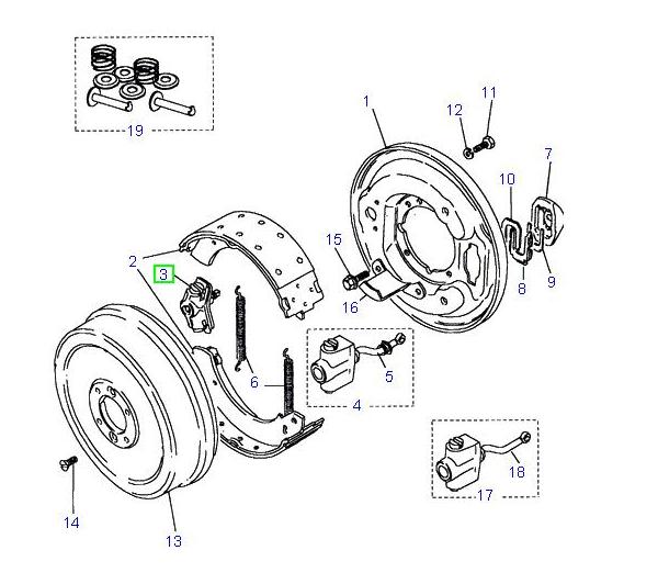 Adjuster assy-transmission brake drum