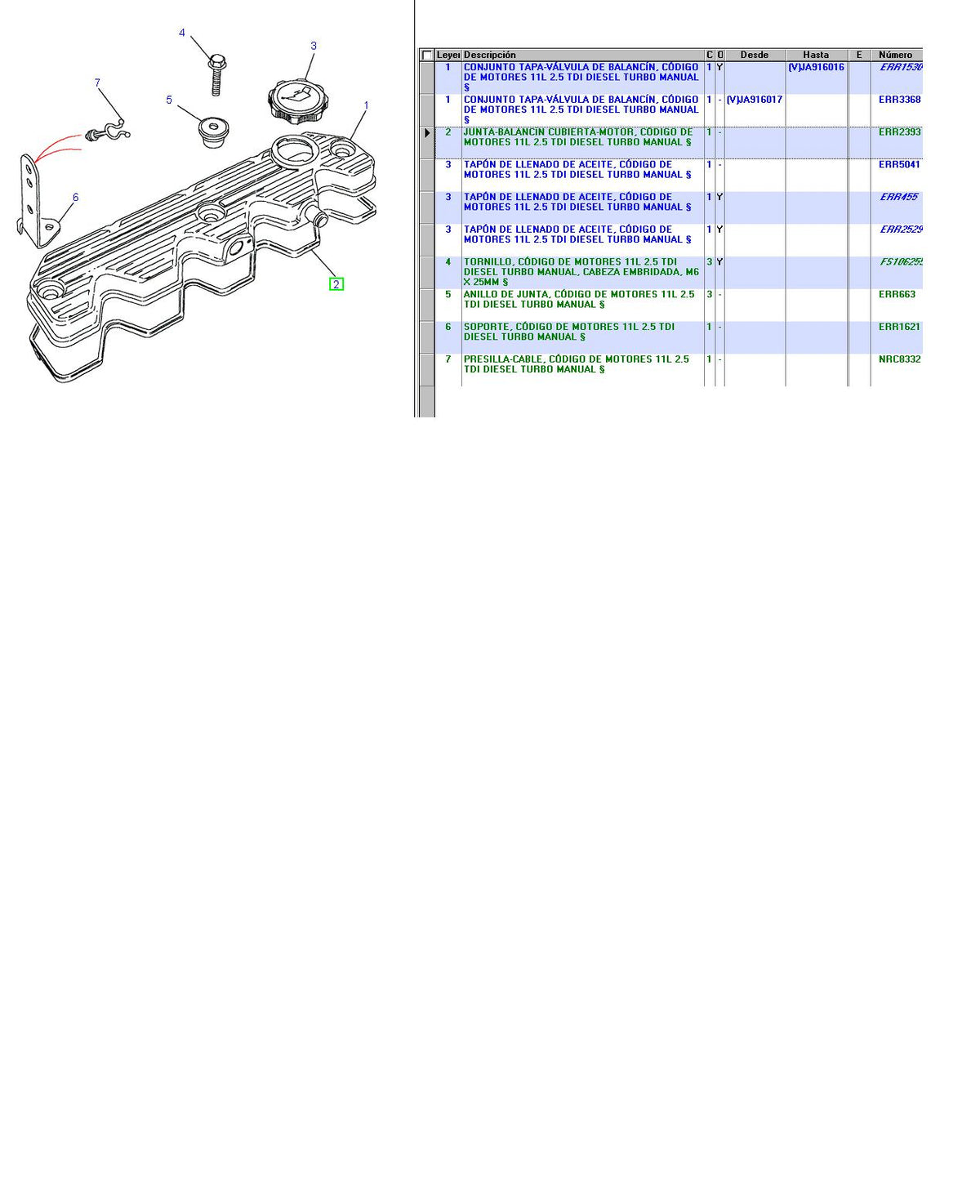 Gasket Rocker Cover