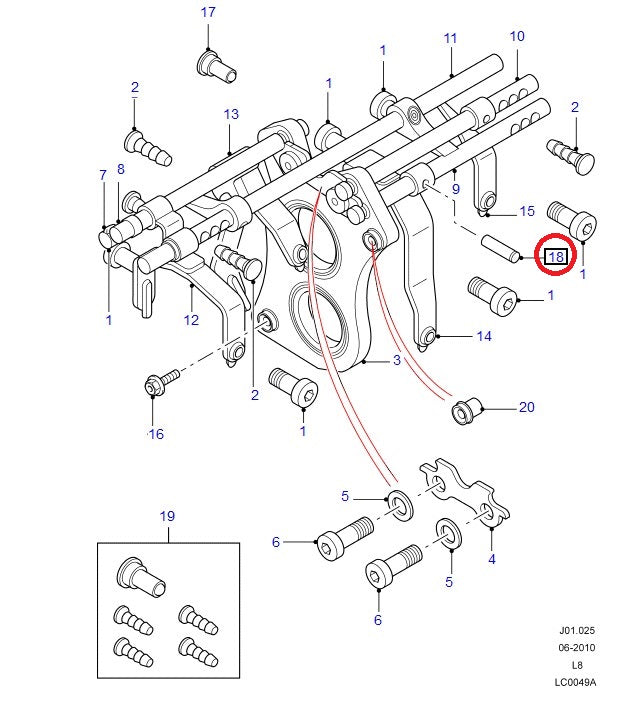 Pin - Gearbox Axles - for Defender Puma - GENUINE LAND ROVER