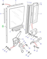 Channel Rear Door Glass Vert