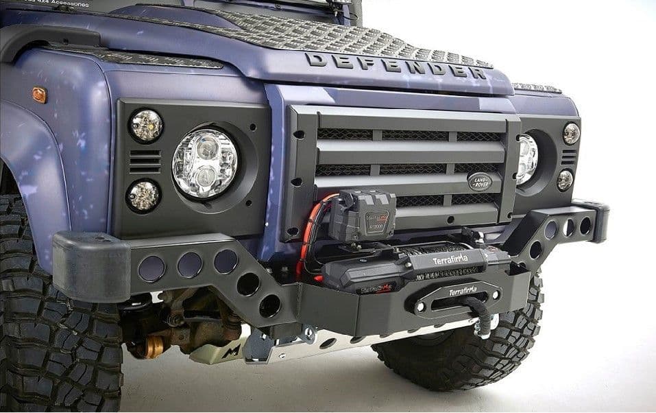 Terrafirma skeleton cranked winch bumper defender with ac