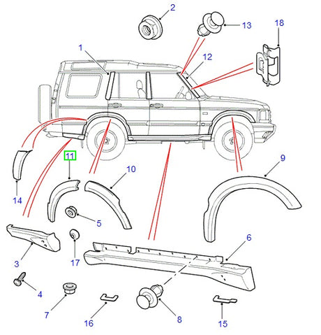 Wheelarch Flare Rear LH