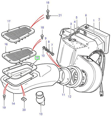 Retainer-duct-fan-heater - AG PARTS 4x4