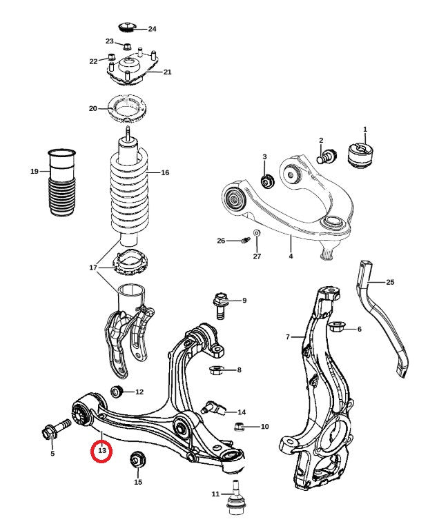 Suspension Arm - Front - Lower Left - O.E.M.