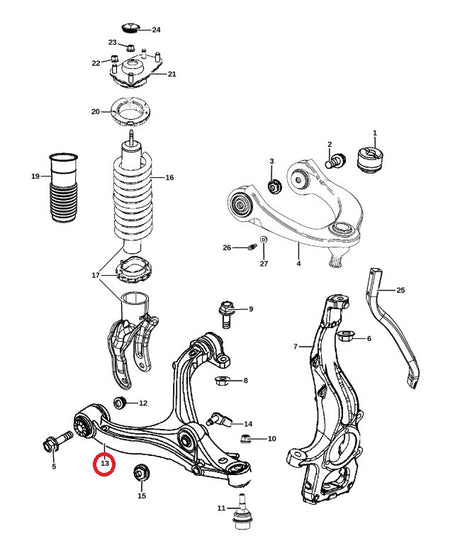 Suspension Arm - Front - Lower Left - O.E.M.