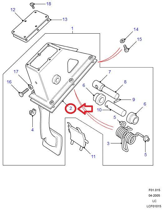 Clutch Support Gasket - GENUINE LAND ROVER