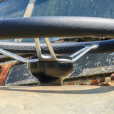 Napa Leather Steering Wheel - Black Spokes - Linares Model - Land Rover Series 3 - with 48 Spline Pineapple - 38cms