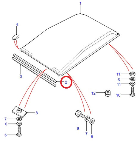 Interior Seal - Roof to Windshield