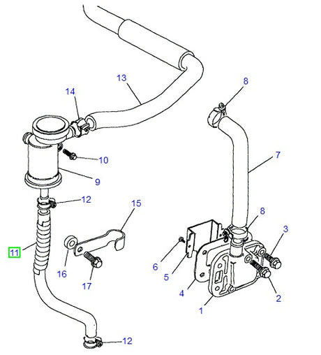 HOSE - DEF - 2.5 DIESEL NA - DEF - D1 - RRC - 200Tdi