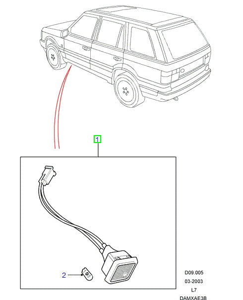Door Courtesy Light - Ground Illumination - GENUINE LAND ROVER