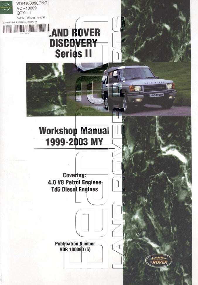 Discovery 2 W/Shop Manual