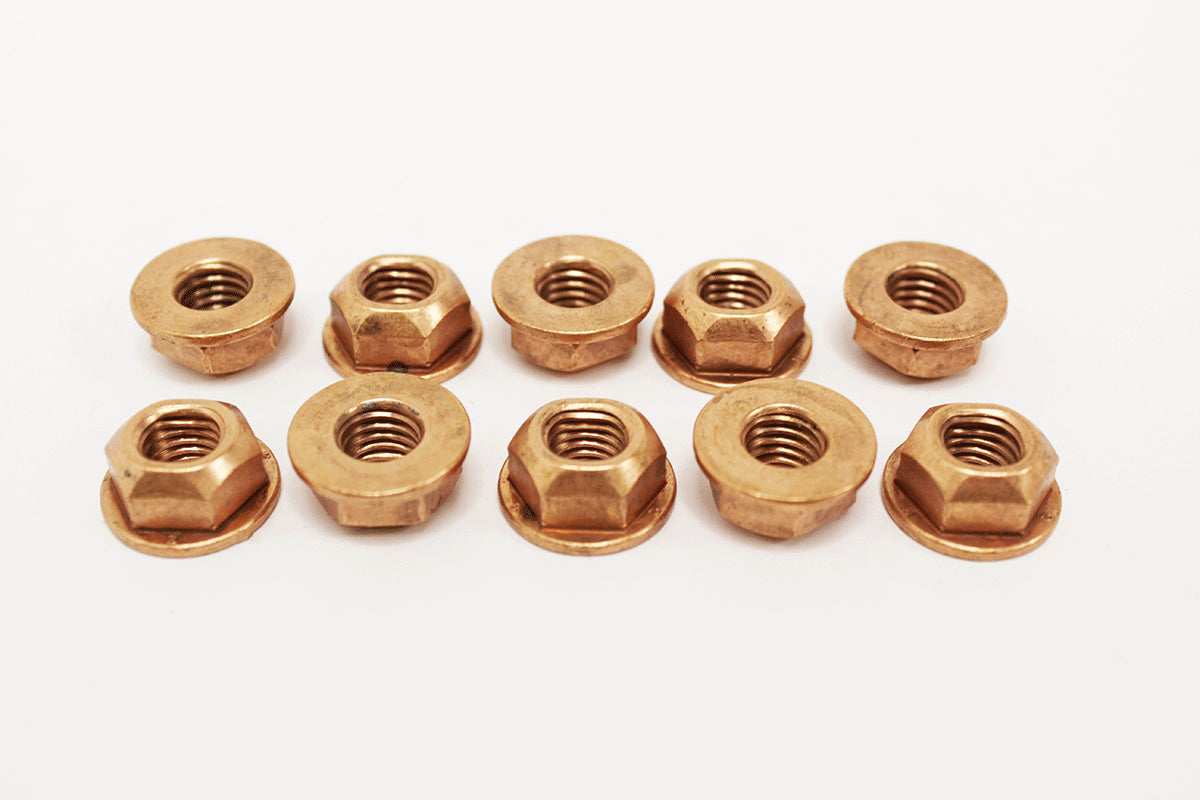 Nut M8 Flanged Copper - Unit - ALLMAKES 4X4
