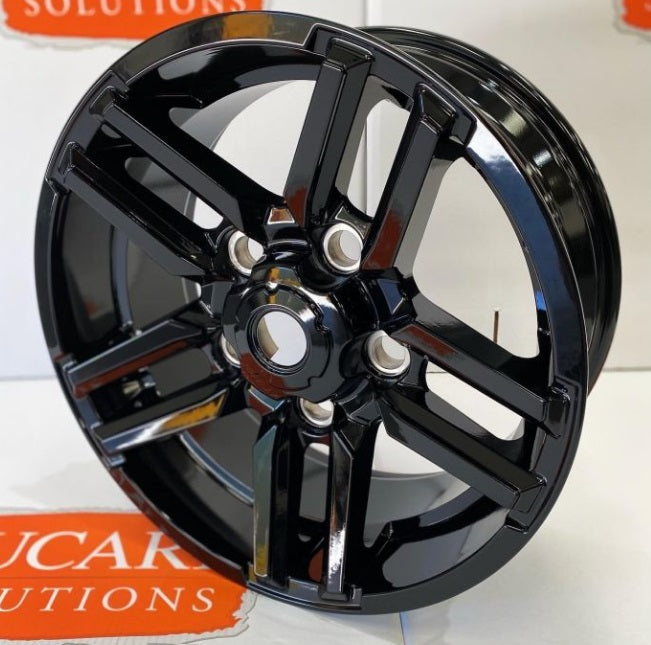 Gloss black xtr2 lucari alloy wheel 18" x 8" et10 fits land rover defender 90 110