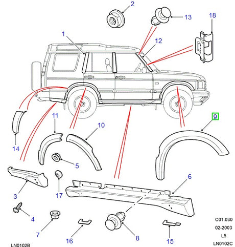 Wheelarch Flare Front LH