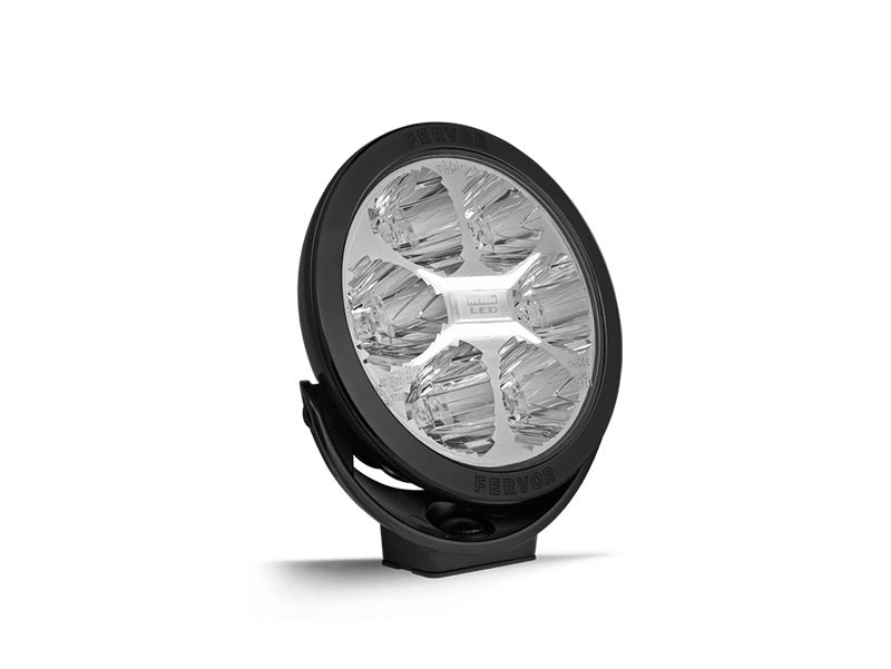 CE LED Long Range Headlight Ø180 25cd 12/24V - Black - FERVOR