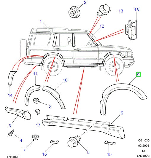Wheelarch Flare Front LH - ALLMAKES 4X4