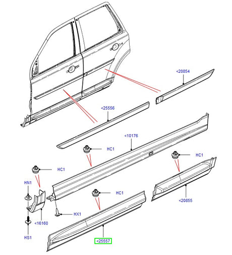 Moulding - door outside
