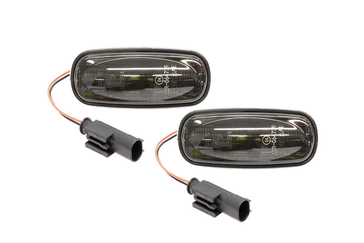 Dynamic LED Defender Side Repeater Lamps - Pair - Smoked - TERRAFIRMA