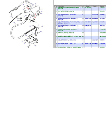 Hand Brake cable