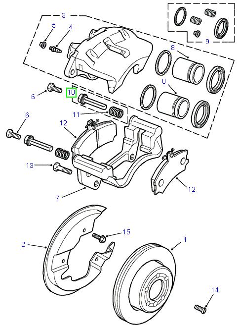 STC1920 - Caliper Guide Pin Kit Front brakes