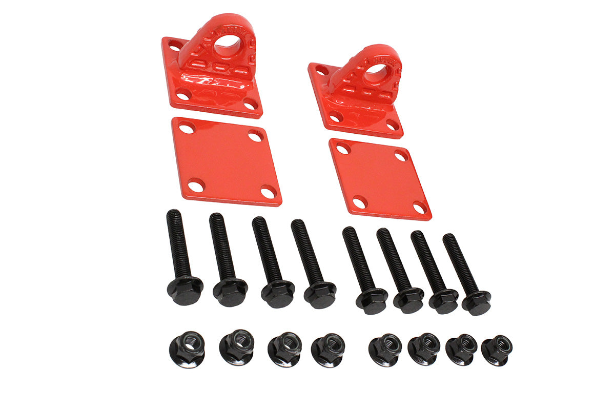 Terrafirma Red Bolt On Recovery Points - Universal Fit- Pair