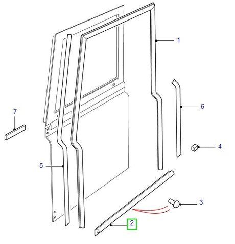 Weatherstrip Front Right/Left Door